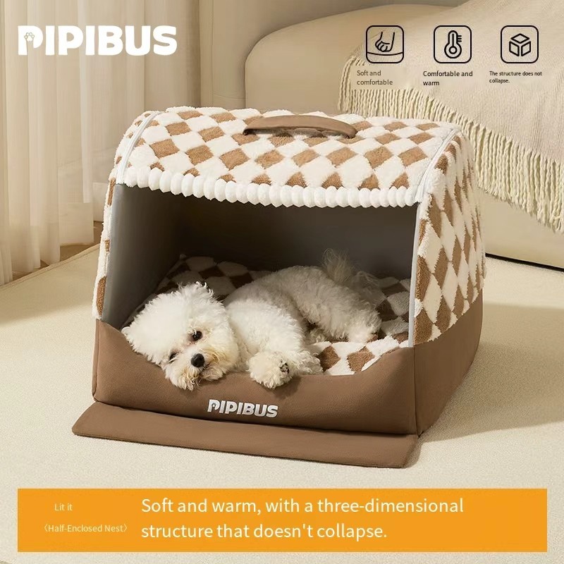 Cat Dog Bed Manufacturer - OEM Plush Semi-closed Sponge Nests