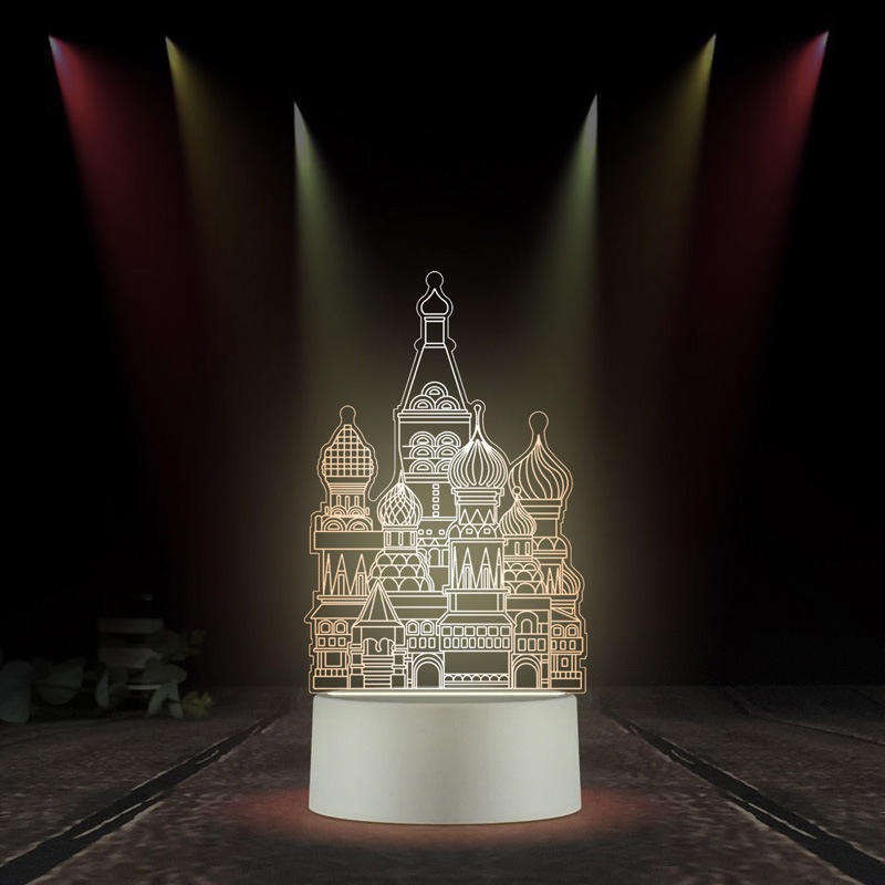 Acrylic Night Light Manufacturer - OEM Creative USB 3D Led Lamp Wedding Gift