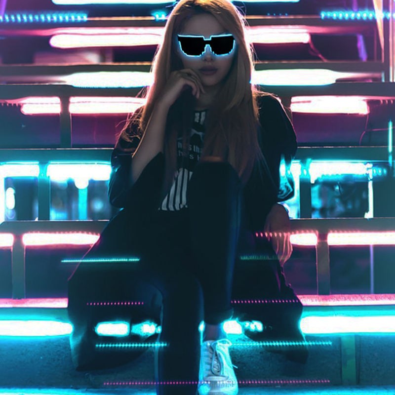 Led EL Glasses Supplier - OEM Best Selling Flashing Light up Sunglasses