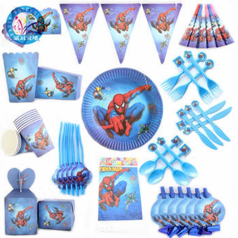 Party Cutlery Set Supplier - OEM Cartoon Sticky Birthday Decoration