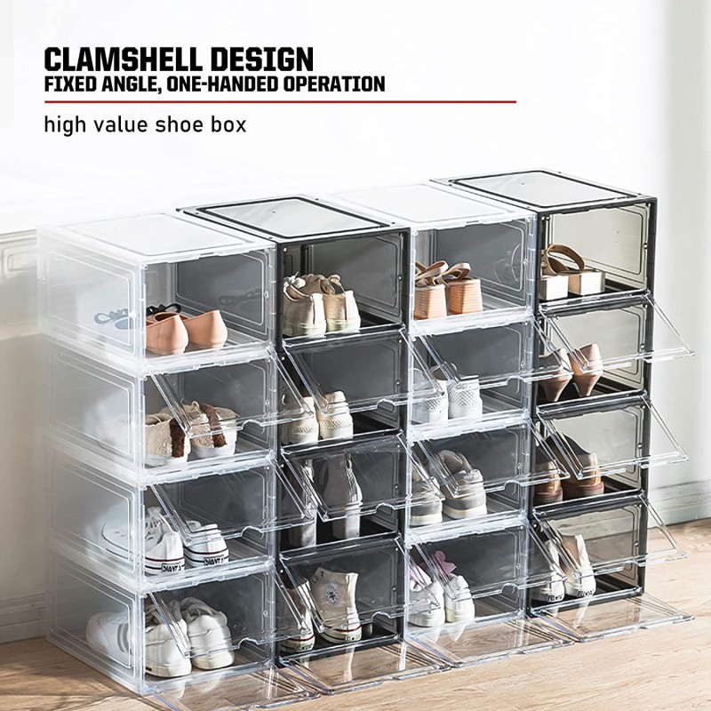 Plastic Shoe Box Supplier - OEM Shoe Display Case Storage Box