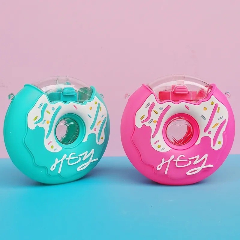 Children's Water Cup Manufacturer - OEM Creative Cute Donut Shaped Hanging Bottle