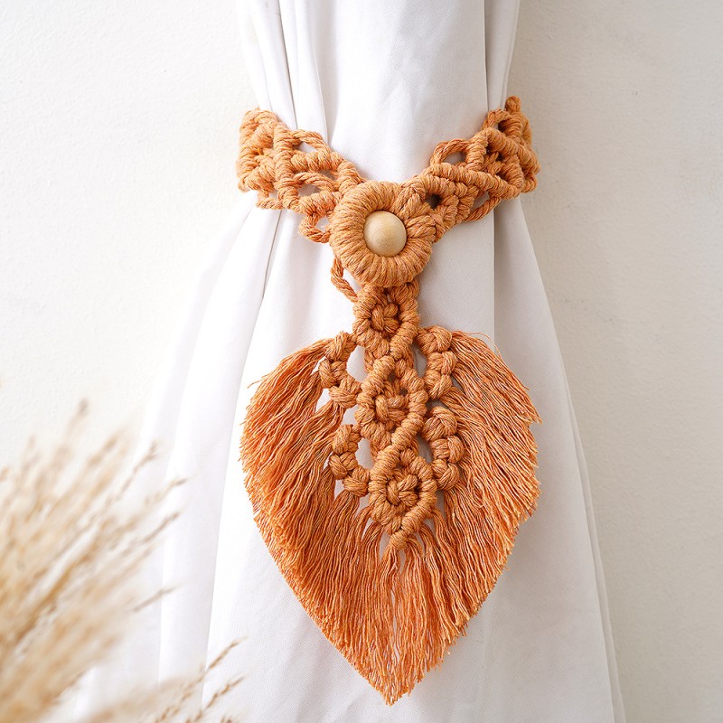 Macrame Curtain Tieback Supplier - OEM Hand Woven Bohemian Holder Hooks