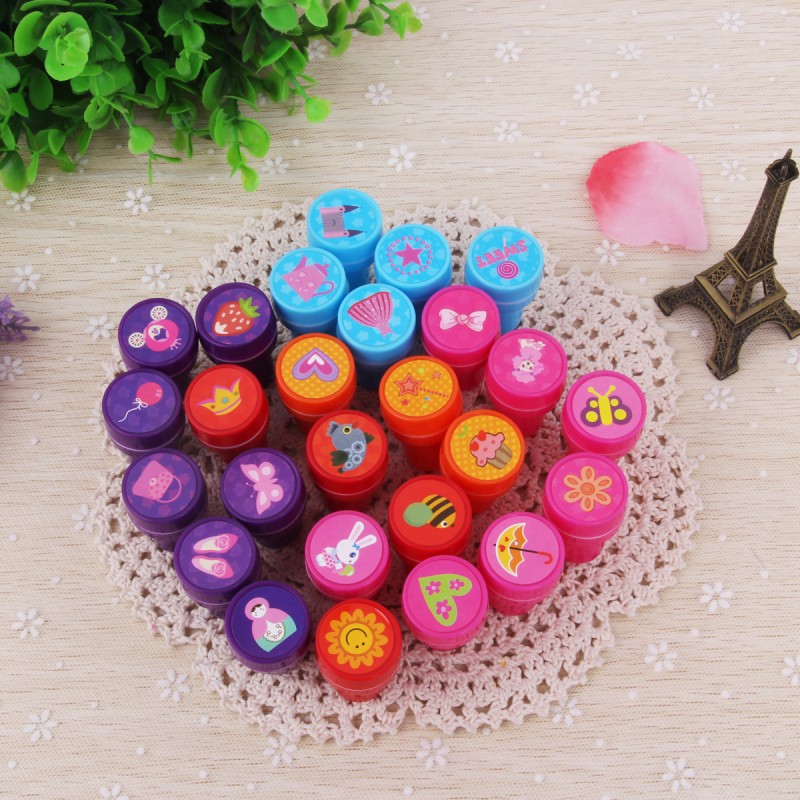 Plastic Stamper Supplier - OEM 26 Letter Animal Smiley Face Seal Stamp