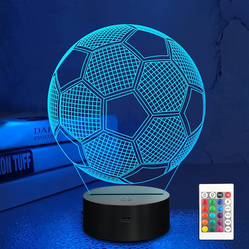 Acrylic Night Light Supplier - OEM Custom 7 Colors Football Basketball Lamp