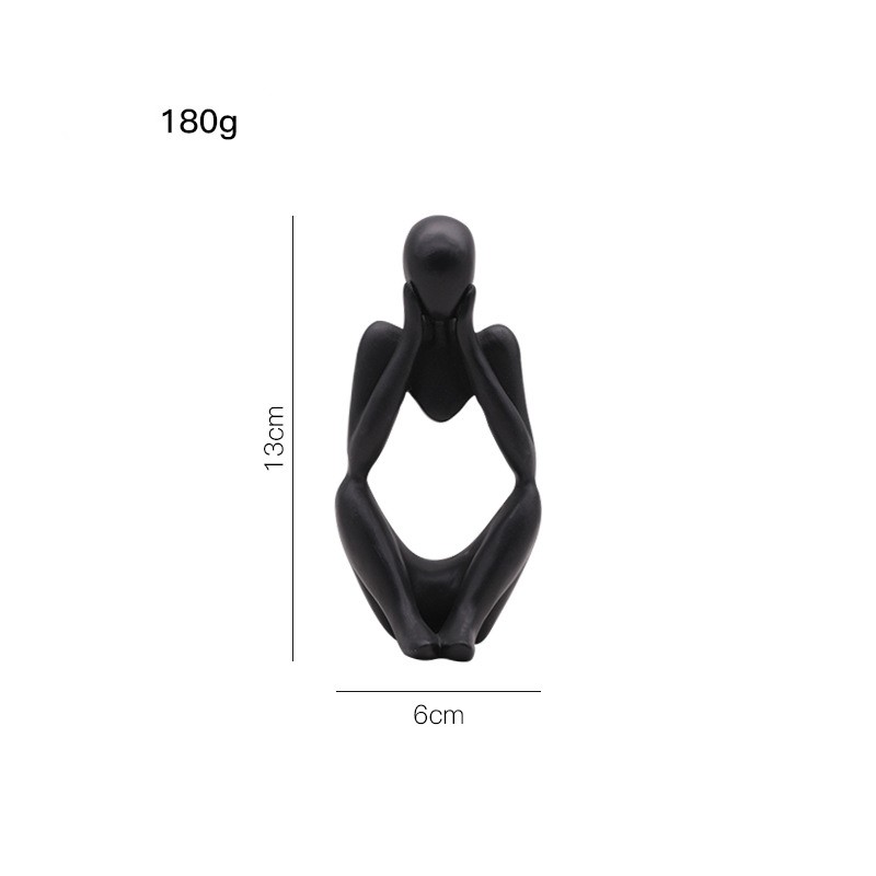 Home Decor Resin Supplier - OEM Indoor Black White Gold Decoration