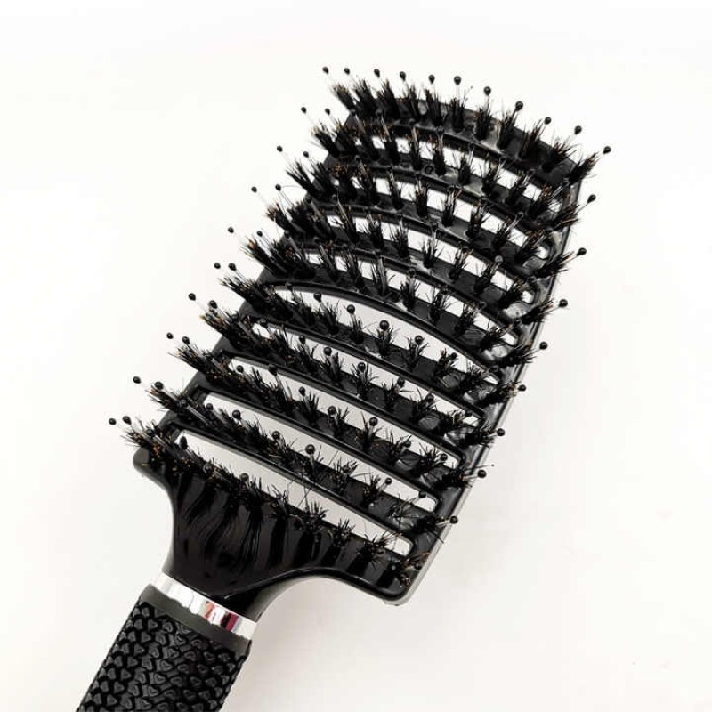 Scalp Massage Comb Supplier - OEM Women's Boar Bristle Detangling Brush