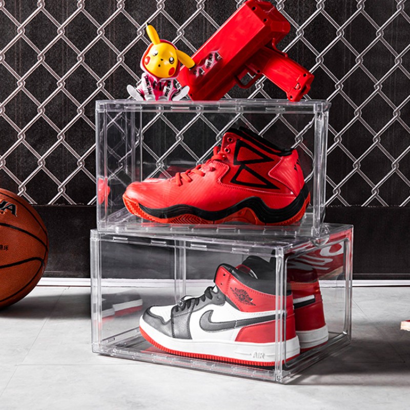 Shoe Box Organizer Manufacturer - OEM Plastic Clear Drop Front Storage