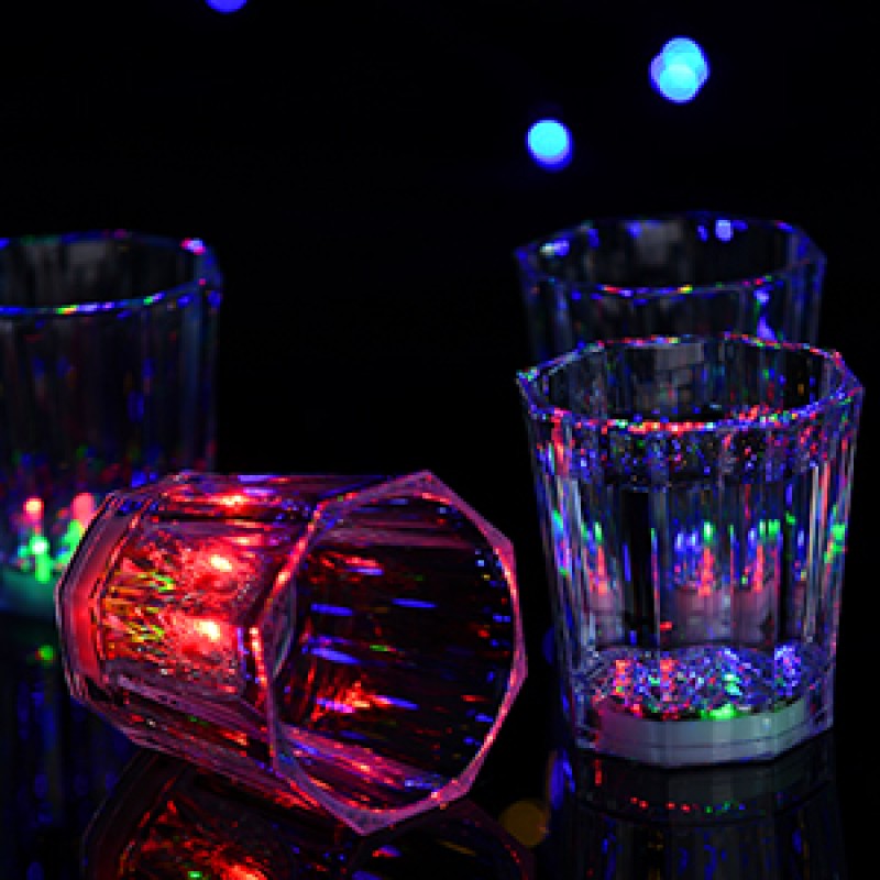 Led Party Cups Supplier - OEM Plastic Light up Glass Cup Display Stand