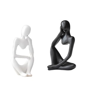 Home Decor Resin Supplier - OEM Indoor Black White Gold Decoration