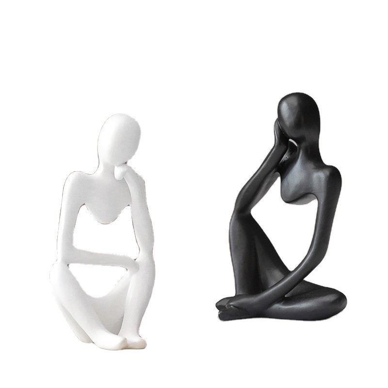 Home Decor Resin Supplier - OEM Indoor Black White Gold Decoration