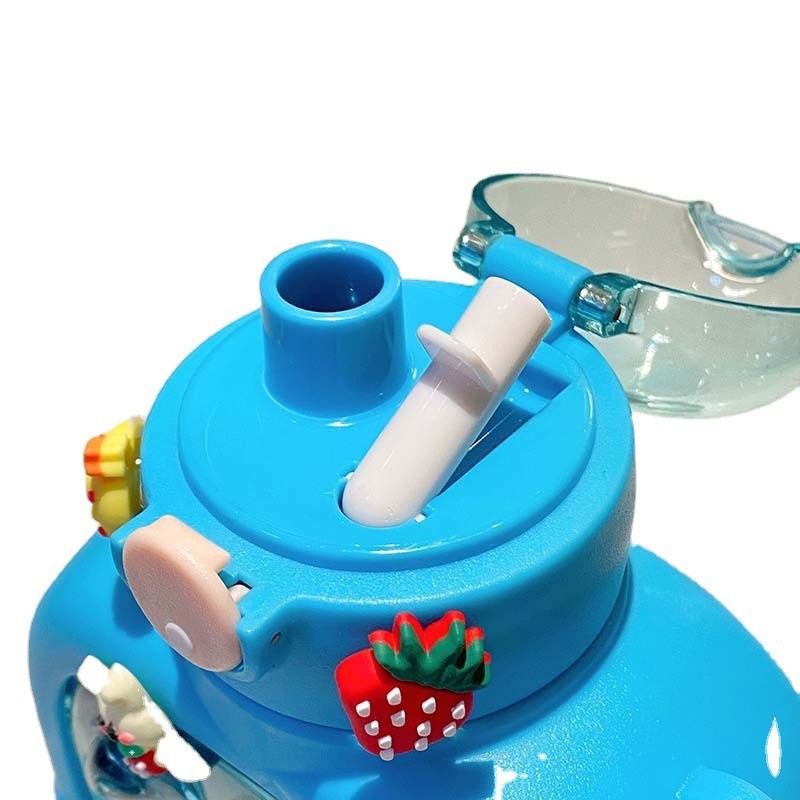 Plastic Water Bottle Supplier - OEM Cute Kids Bottle with Straw