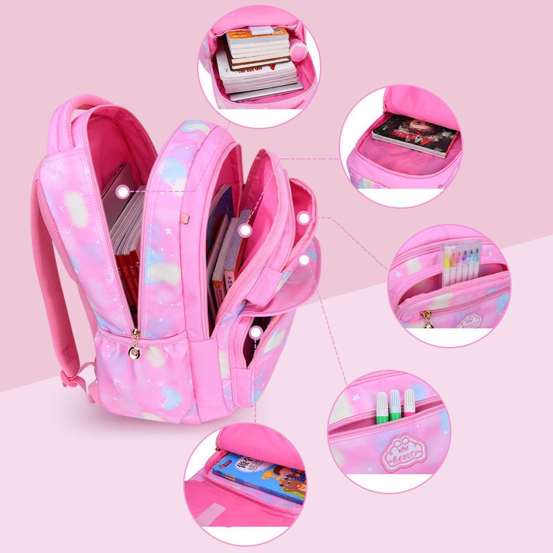 Schoolbag Backpack Supplier - OEM 2022 Lightweight Lovely Princess Pink