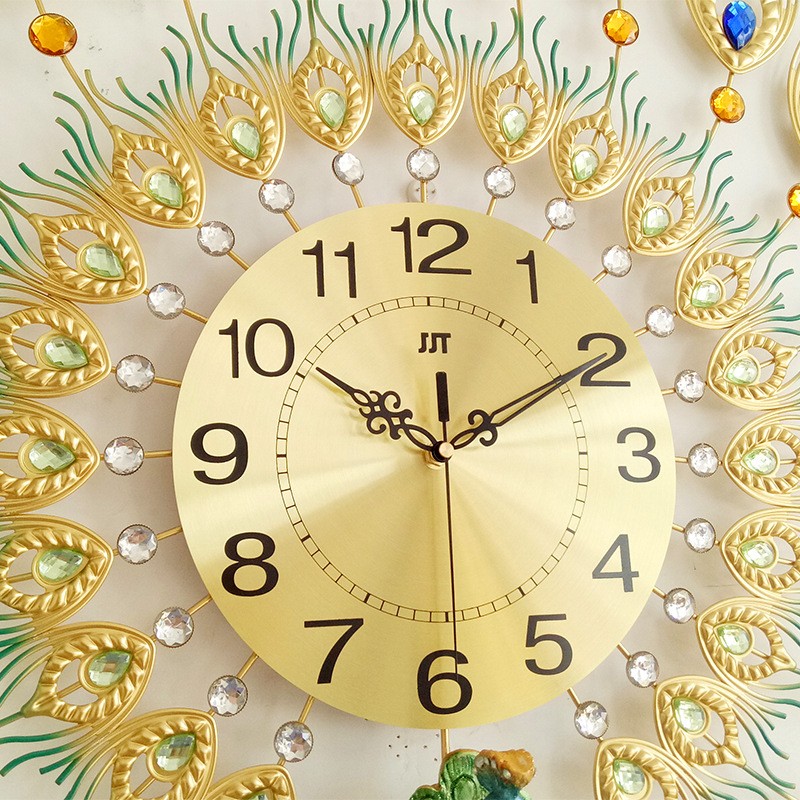 Luminous Wall Clock Manufacturer - OEM Peacock Large Decorative Clock