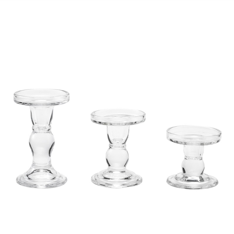 Roman Pillar Candlestick Supplier - OEM French Vintage Glass Candle Holder