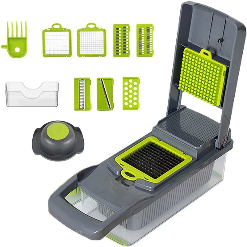 Manual Mandoline Slicer Manufacturer - OEM 12 in 1 ABS Vegetable Chopper