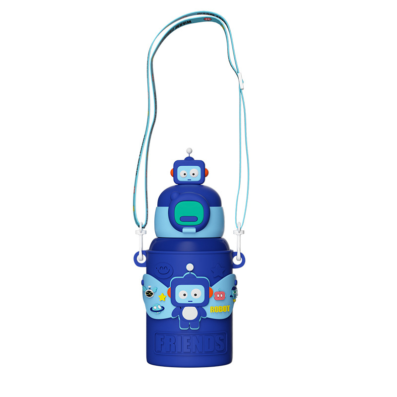 Kids Water Bottle - Insulated Straw