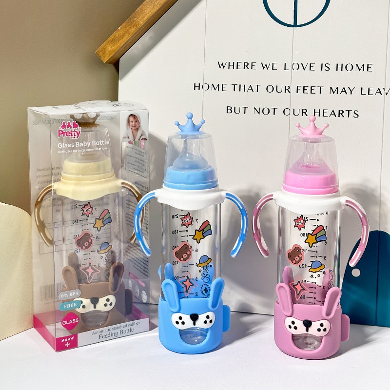 Glass Baby Bottle - Silicone Nipple