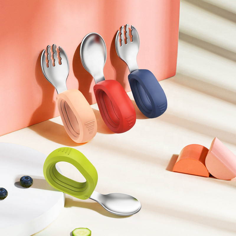 Toddler Utensils - Silicone Handle