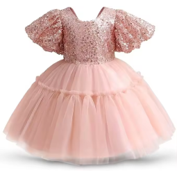 Party Dress - Puffy Sleeve