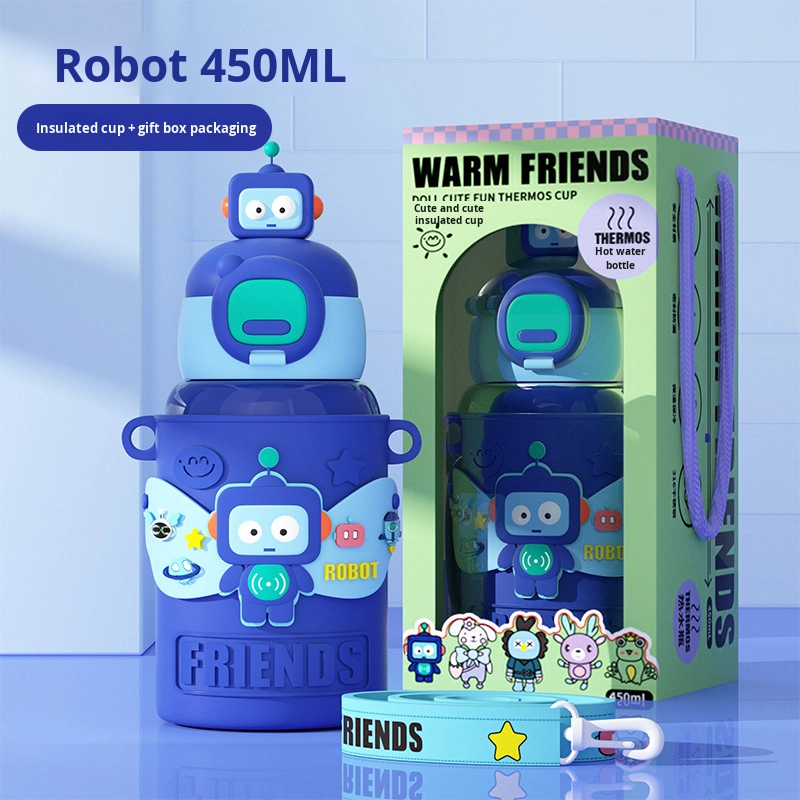 Kids Water Bottle - Insulated Straw