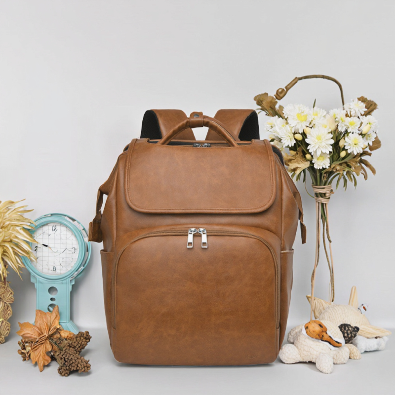 Baby Diaper Backpack Supplier - Wholesale Fashion Quilted PU with Changing Pad