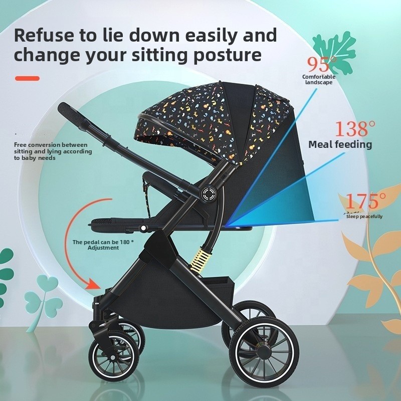 Lightweight Baby Stroller Supplier - OEM Two Way Folding 4 Wheel Stainless Steel