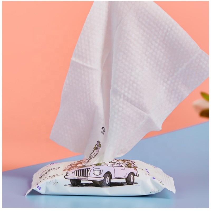 Cotton Wipes Bag Supplier - OEM Portable with Hand Wipes 10pcs for Household