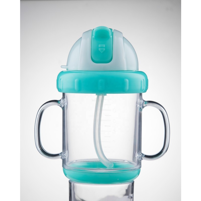 Baby Training Cup Manufacturer - OEM 240ml Tritan Plastic with Handle