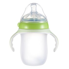 Anti Colic Baby Bottle Supplier - OEM 250ml Silicone Wide Neck Custom Logo