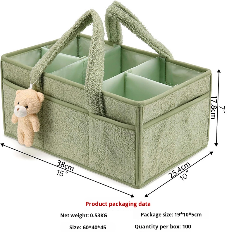 Plush Diaper Storage Bag Supplier - OEM Large Capacity Fashionable Portable