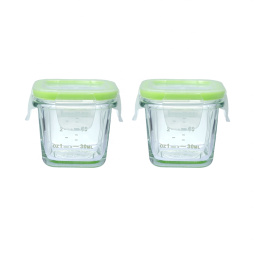 Glass Baby Food Storage Supplier - OEM 120ml Stackable Airtight Lids 4packs