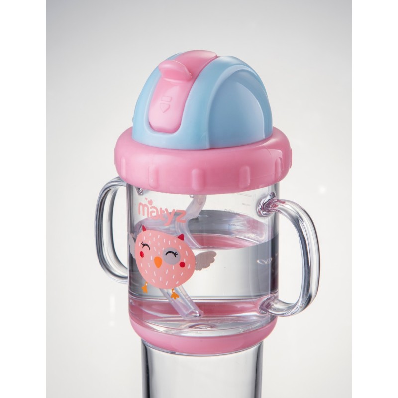 Plastic Baby Straw Cup Supplier - OEM Tritan 240ml with Handle for Kids