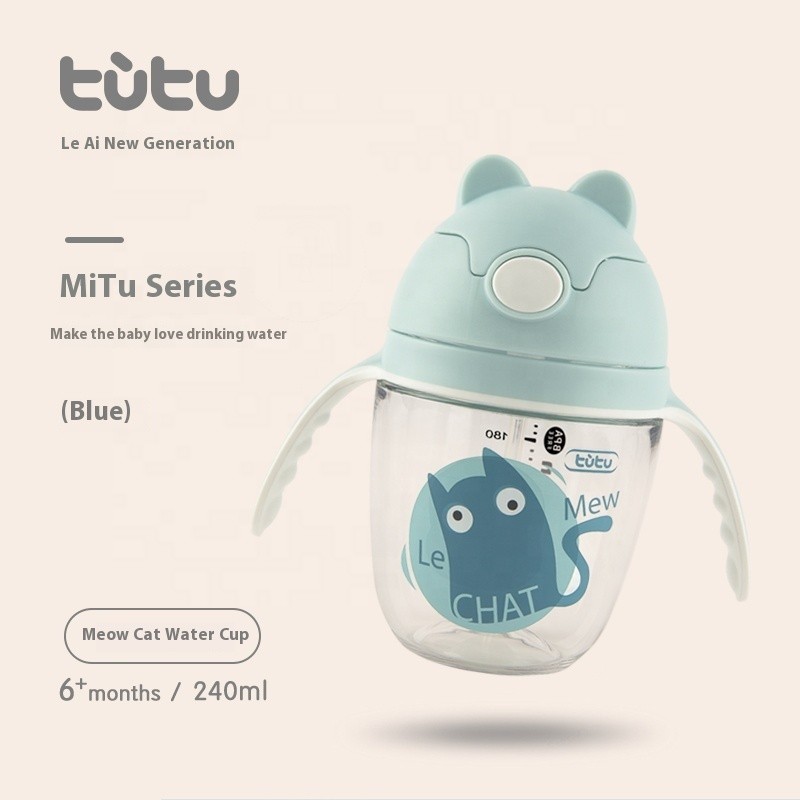 Tritan Straw Cup Supplier - OEM Cute Cartoon Rabbit Anti Fall Manual