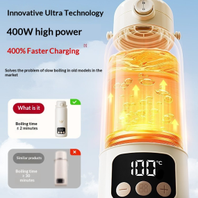 Portable Kettle Manufacturer - OEM Rechargeable Battery Removable Type C 500ML