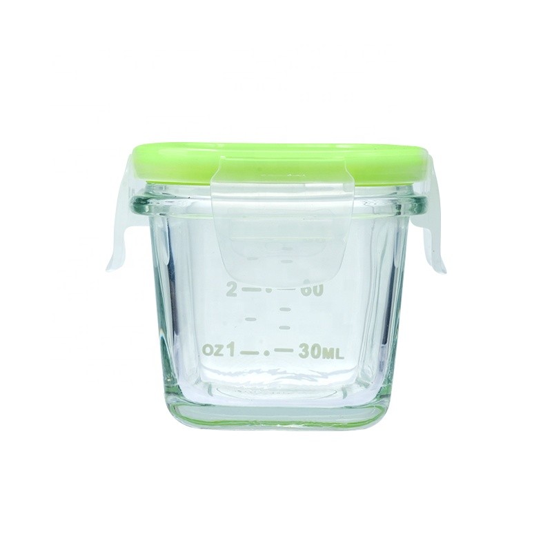 Glass Baby Food Storage Supplier - OEM 120ml Stackable Airtight Lids 4packs