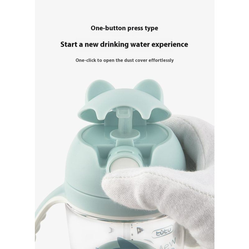 Tritan Straw Cup Supplier - OEM Cute Cartoon Rabbit Anti Fall Manual