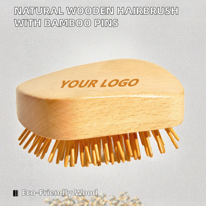 Wooden Hairbrush Supplier - OEM Handmade Natural Bamboo Pins Scalp Massage