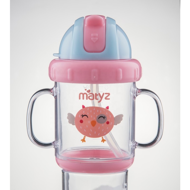 Plastic Baby Straw Cup Supplier - OEM Tritan 240ml with Handle for Kids