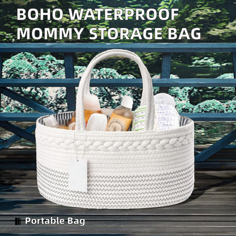 Mommy Bags Manufacturer - OEM Multifunctional Bohemian Style Cotton Basket