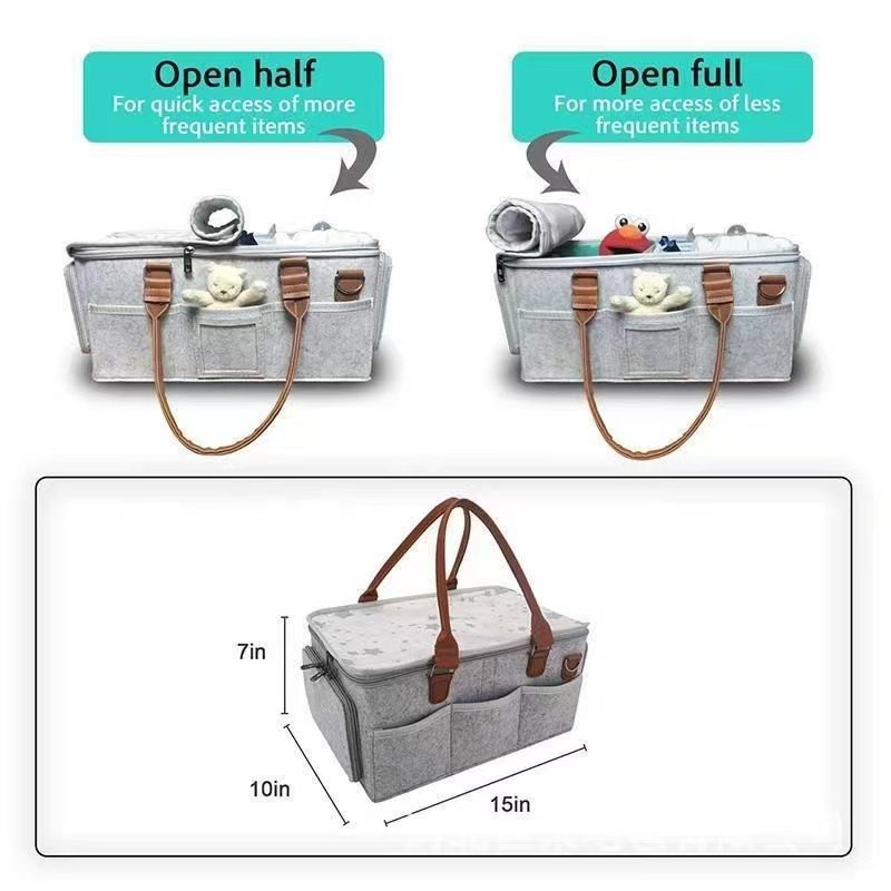 Diaper Bag Manufacturer - OEM Large Capacity Fashionable Waterproof Felt