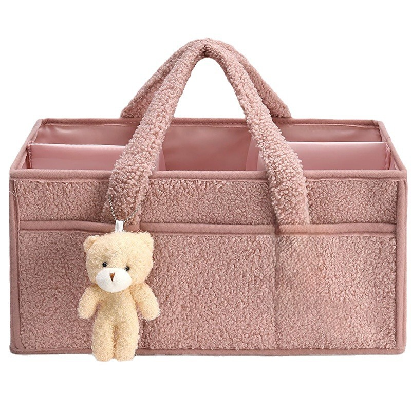 Plush Diaper Storage Bag Supplier - OEM Large Capacity Fashionable Portable