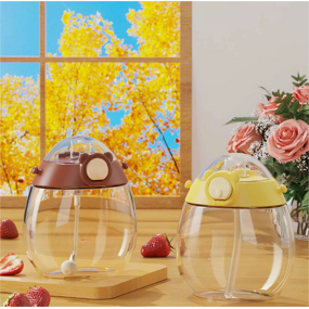 Plastic Water Bottle Manufacturer - OEM Bouncing Cup Lid Handle Strap 300ml