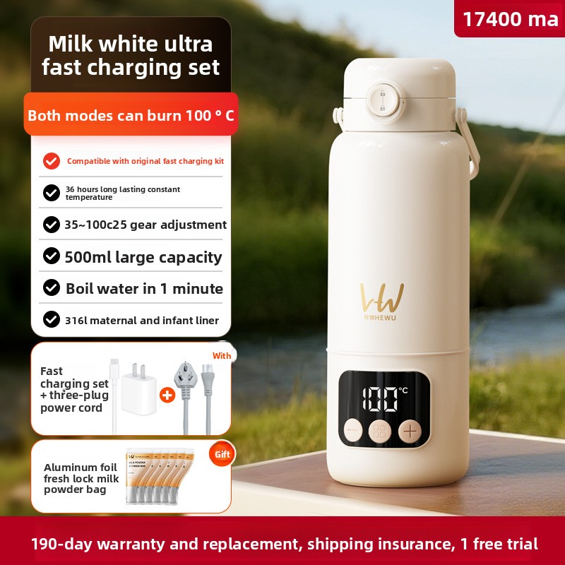 Portable Kettle Manufacturer - OEM Rechargeable Battery Removable Type C 500ML