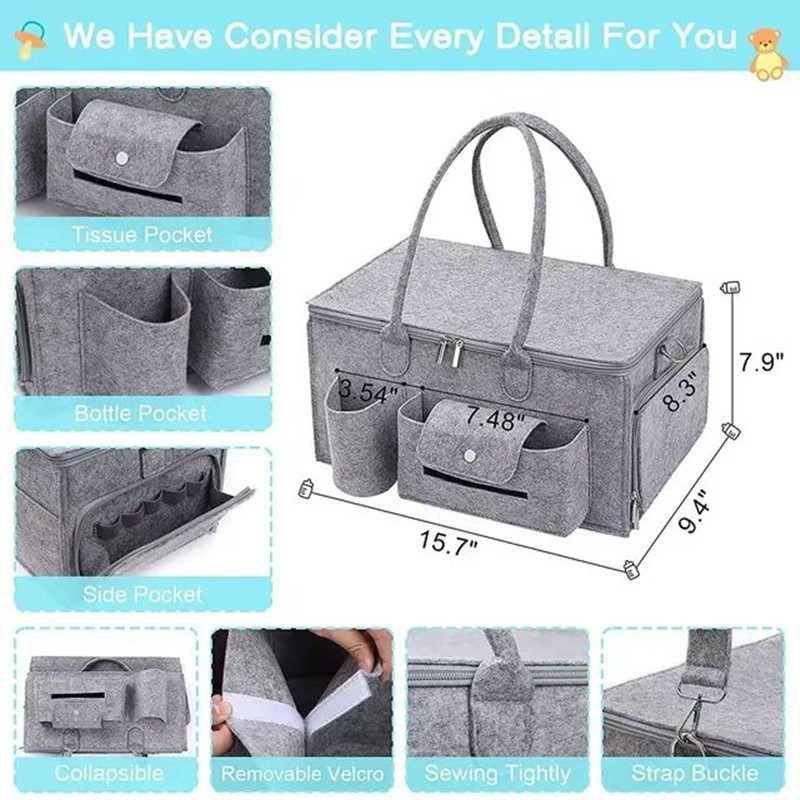 Mommy Diaper Organizer Manufacturer - OEM Large Capacity Waterproof Baby Storage