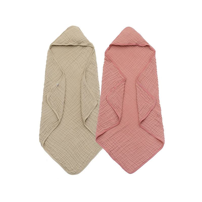 Newborn Bath Towel Manufacturer - OEM Cotton Gauze Hooded Wrap for Home