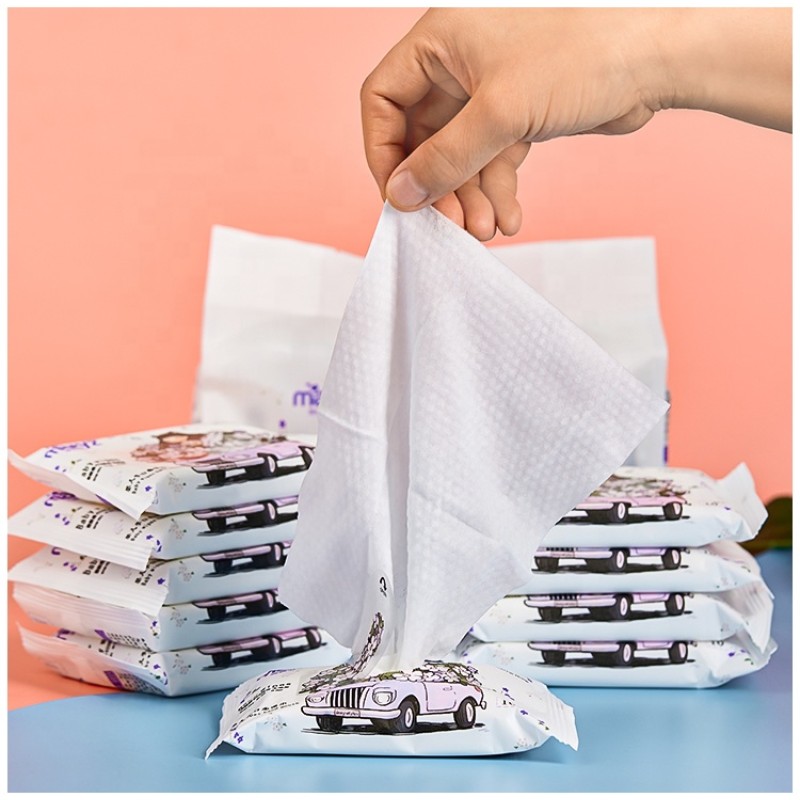 Cotton Wipes Bag Supplier - OEM Portable with Hand Wipes 10pcs for Household