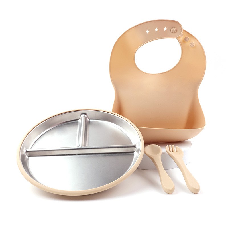 Eco Friendly Baby Feeding Set Manufacturer - OEM Custom 4 Piece BPA Free Silicone Set