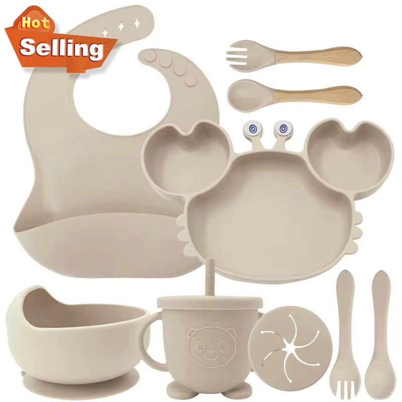 Food Grade Silicone Feeding Set Supplier - OEM Eco Friendly Divided Plate with Suction