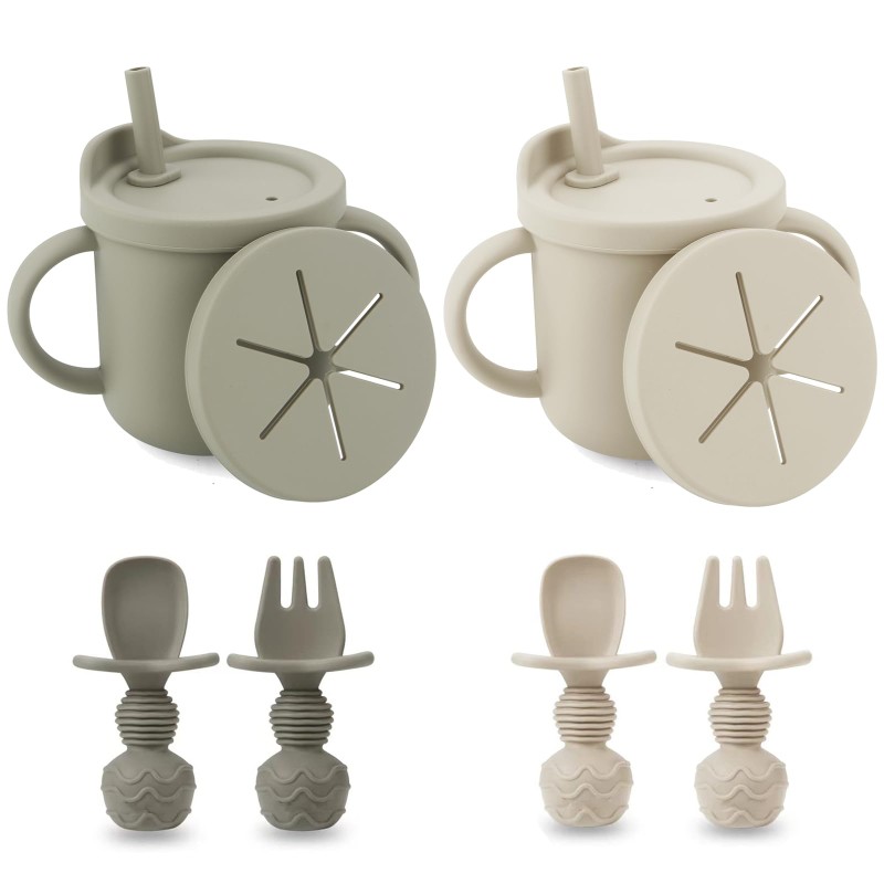 Baby Training Sippy Cups Supplier - OEM Top Selling Custom Painted Silicone Cup with Straw